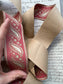Antique French Hand, Blocked Wallpaper Border, 1800's Red & Gold Paisley Trim