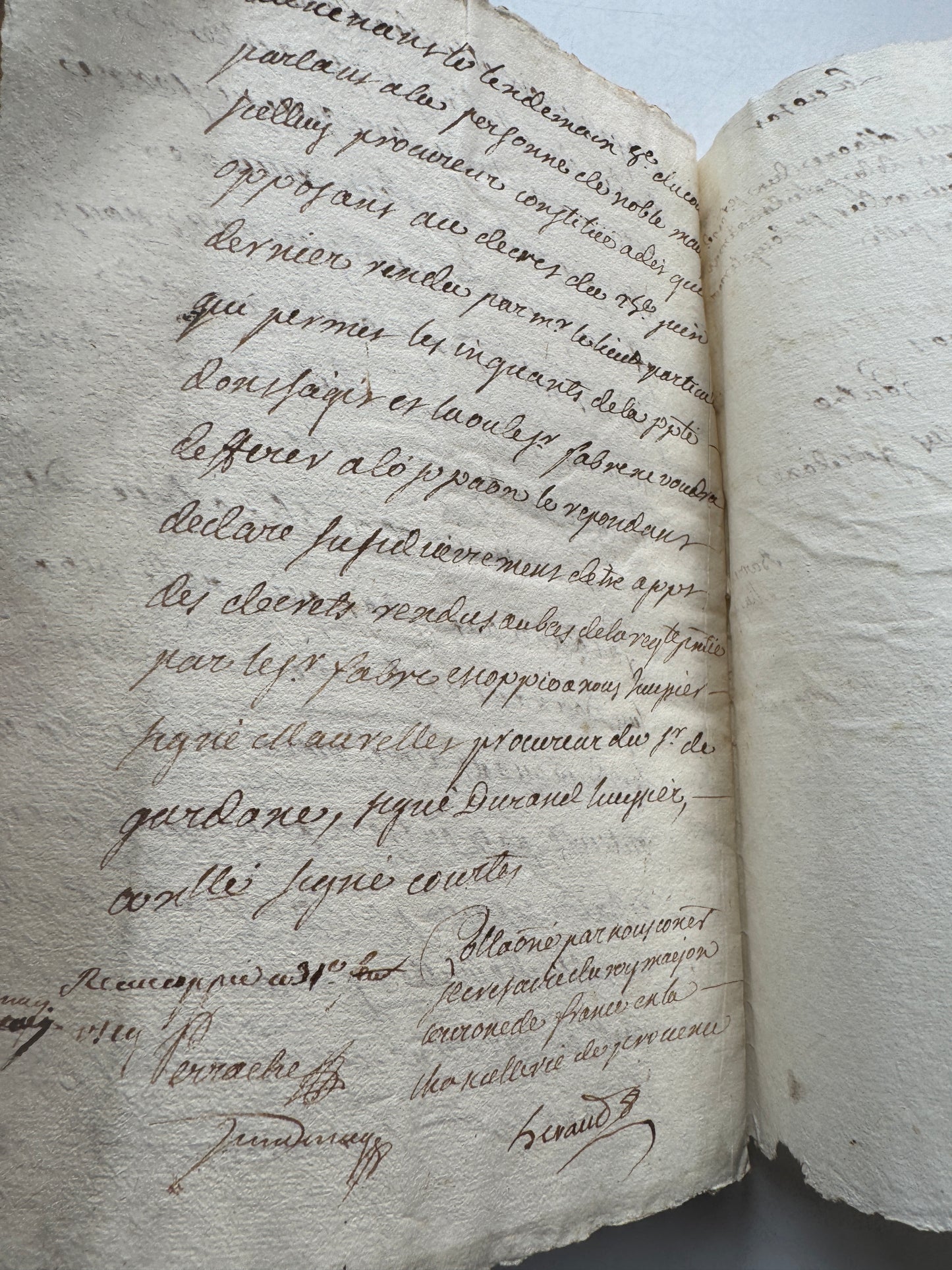 Antique 1700's French Legal Document, Provence Court Manuscript