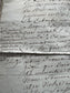 Antique French Document 1800's Elegant Script Handwriting, 4 Pages Paper Ephemera
