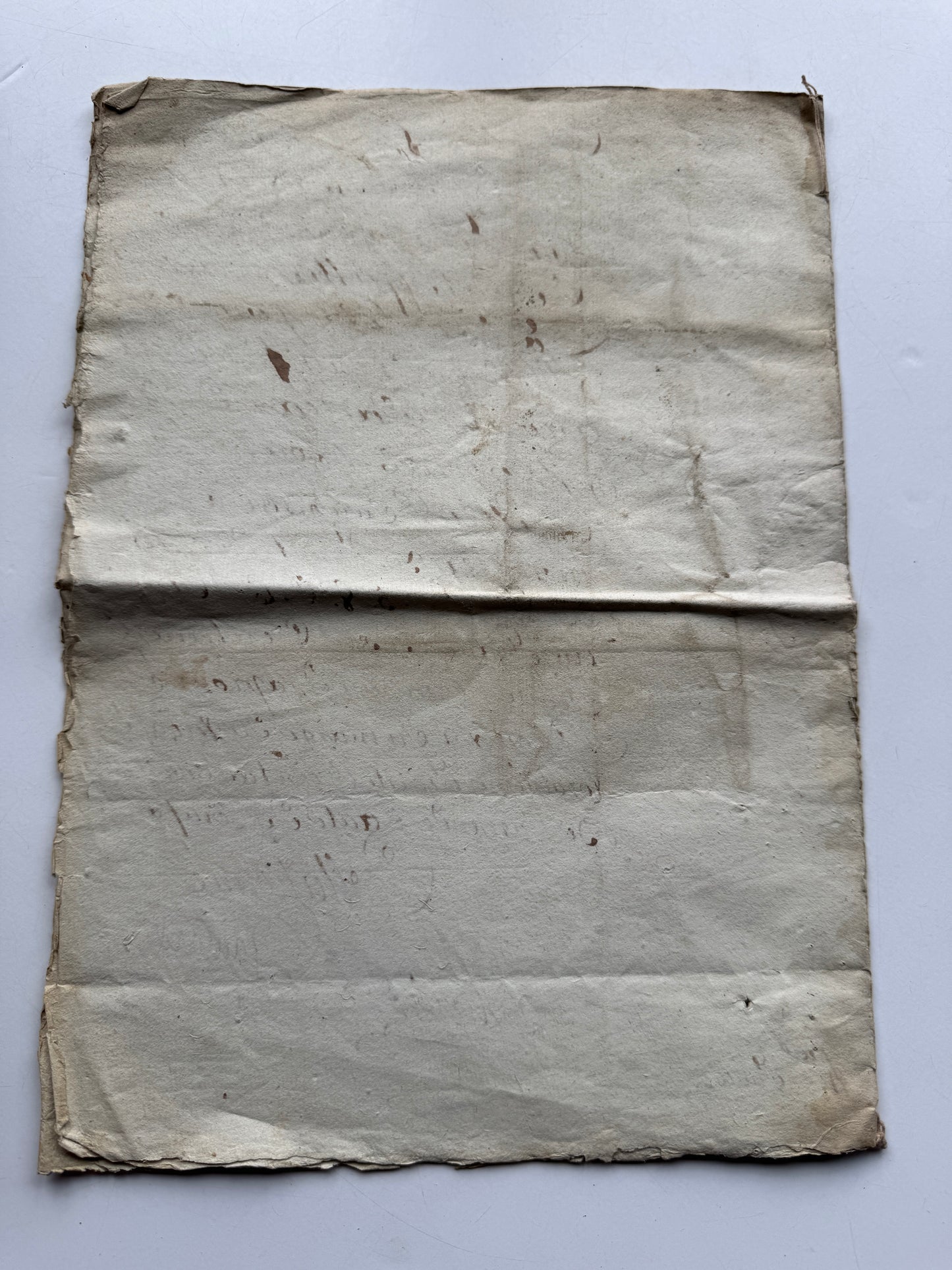 Antique French Document 1800's Elegant Script Handwriting, 4 Pages Paper Ephemera
