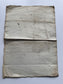 Antique French Document 1800's Elegant Script Handwriting, 4 Pages Paper Ephemera
