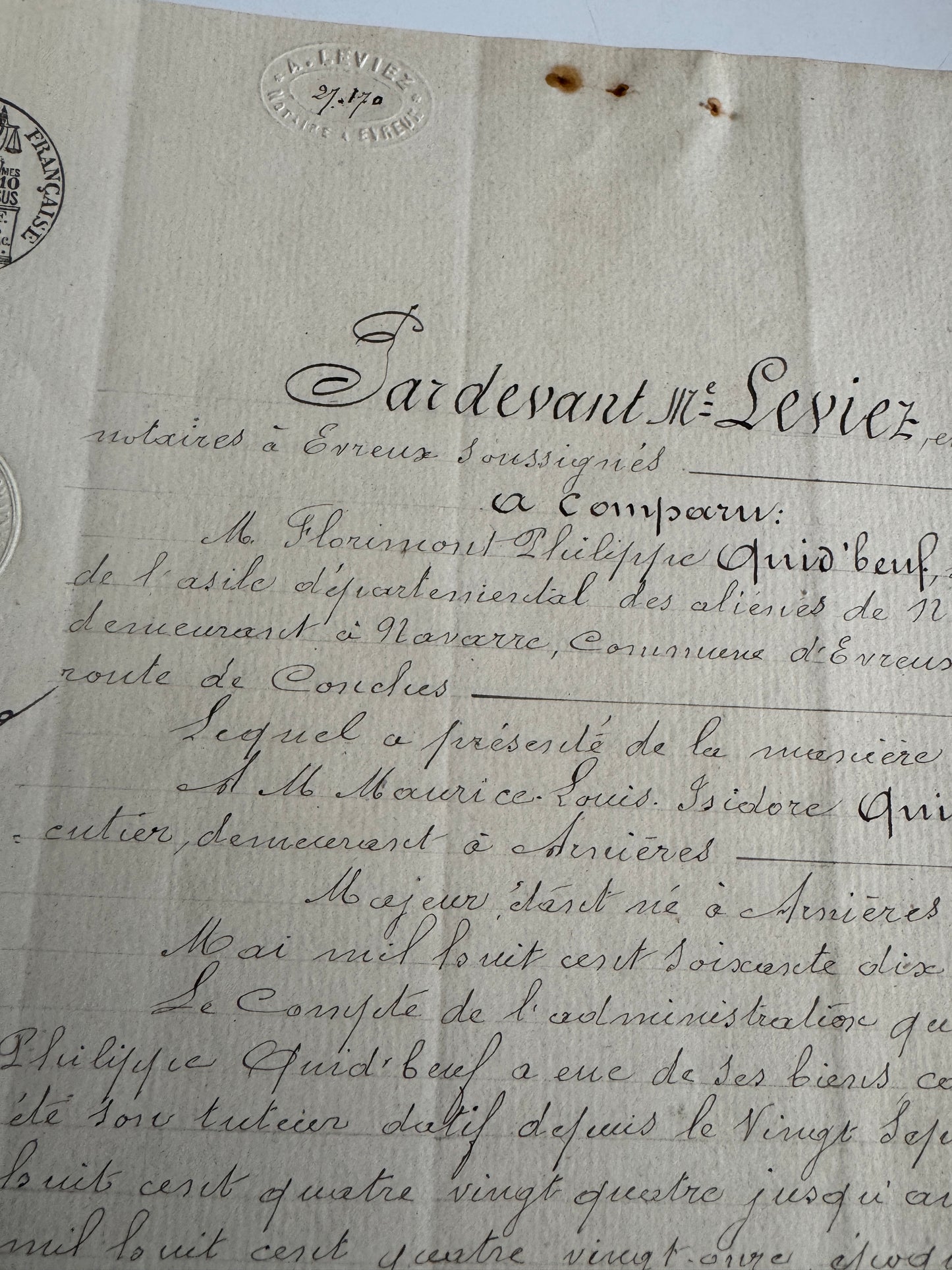 Antique French Documents, Early 1800's Handwritten Ephemera with Stamps and Seals