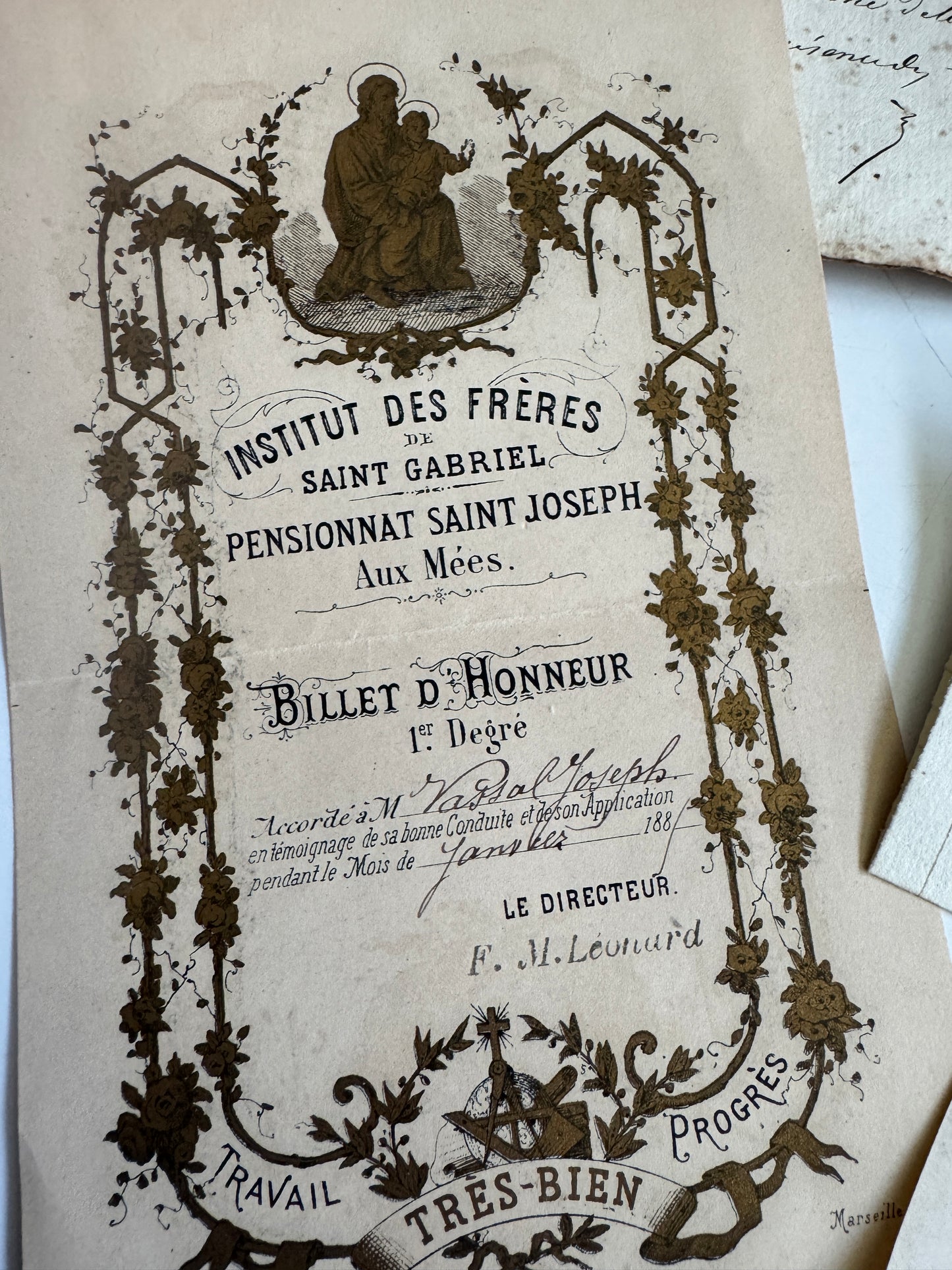 Antique French Ephemera Collection, 1800's Handwritten & Printed Documents