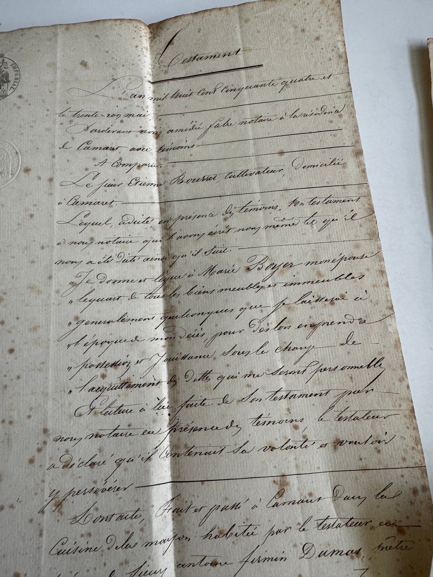 Antique French Ephemera Collection, 1800's Handwritten & Printed Documents