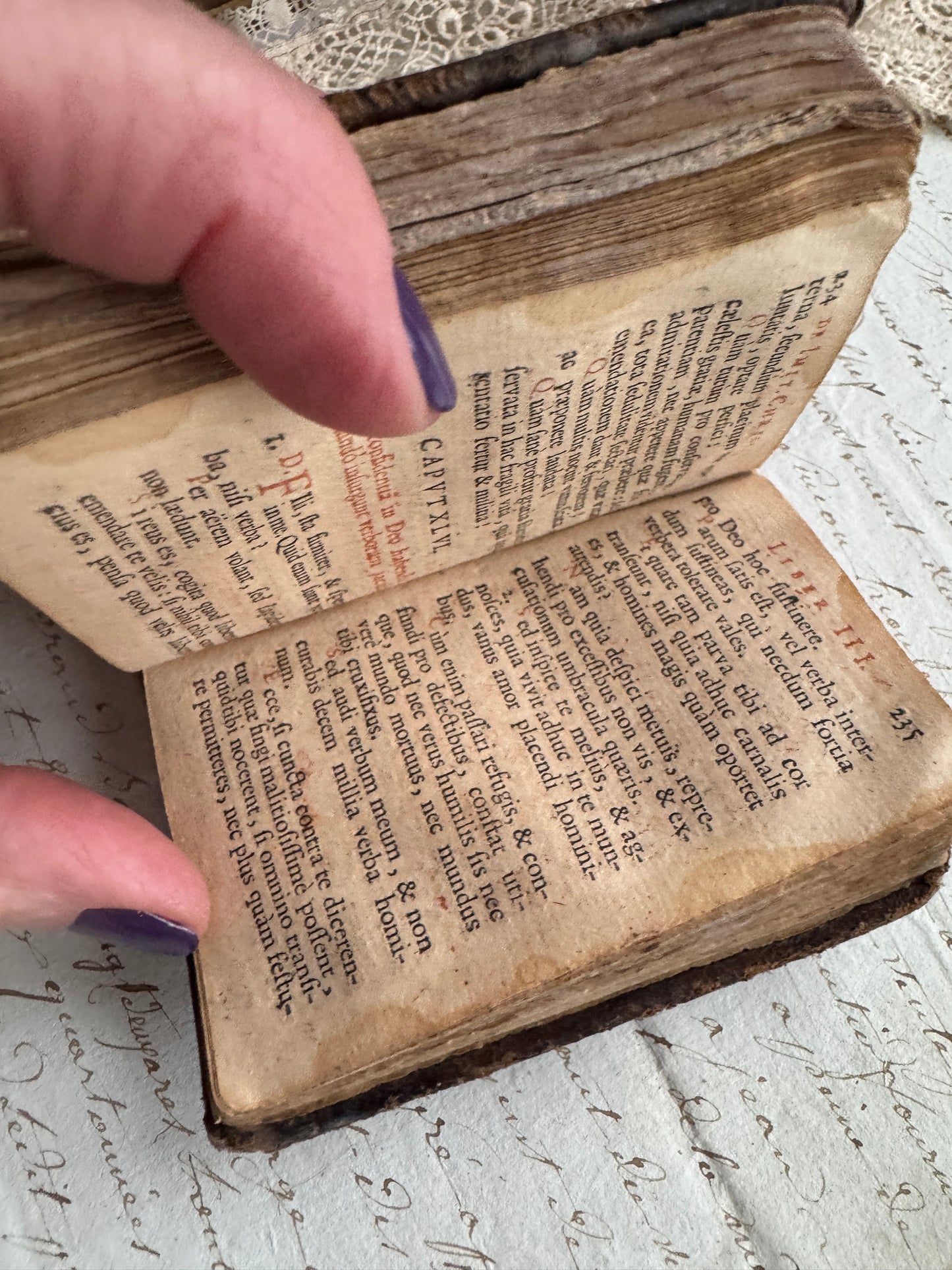 Antique Leather-Bound Book "Imitatio Christi" Devotional Book, Latin, Collectible Rare