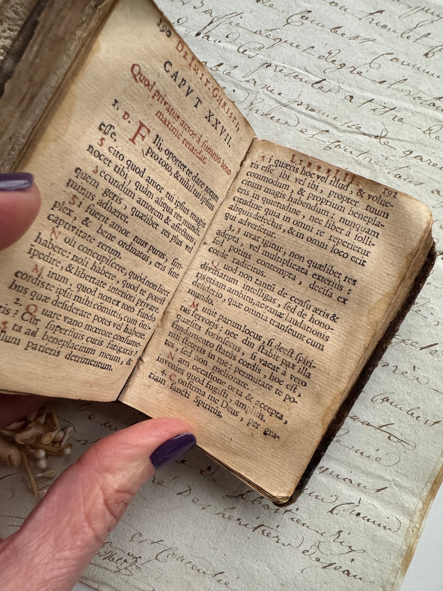 Antique Leather-Bound Book "Imitatio Christi" Devotional Book, Latin, Collectible Rare