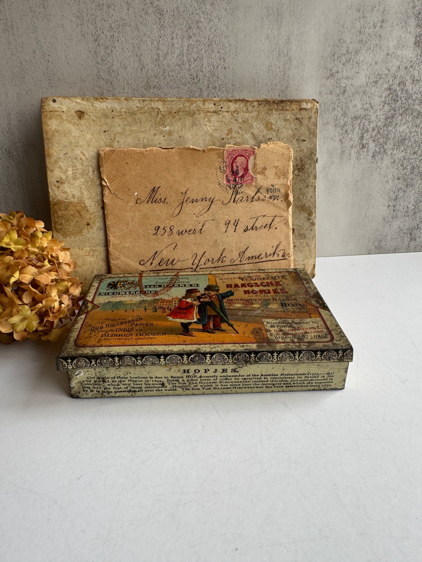 Antique Dutch Tin, Candy Box from the Netherlands, Rare Collectible