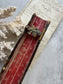 Antique 1860 French Catholic Prayer Book, Leather-Bound Paroissien Romain, Brass Clasp, Red Edged Pages