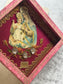 Antique Religious Reliquary Shadow Box, Virgin Mary & Christ Child