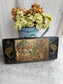 Antique Victorian Black Lacquer Pencil Box with Fox Hunting Scene, 19th Century