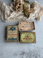 Set of Three Antique French Boxes, Steel Pins, Pen Nibs, Vintage Ephemera & Desk Collectibles