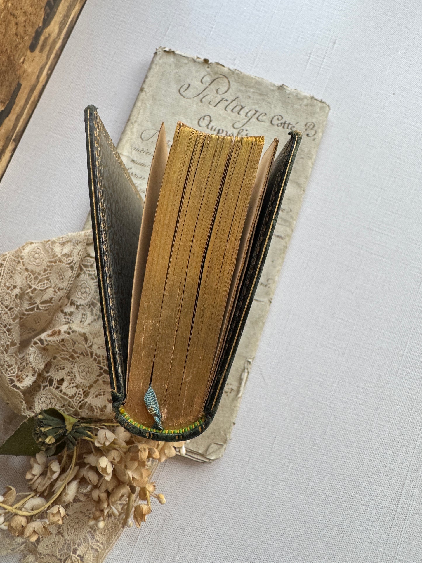 Antique French Petit Missel Prayer Book, Gilded Leather, Notre-Dame, 19th Century Religious Book