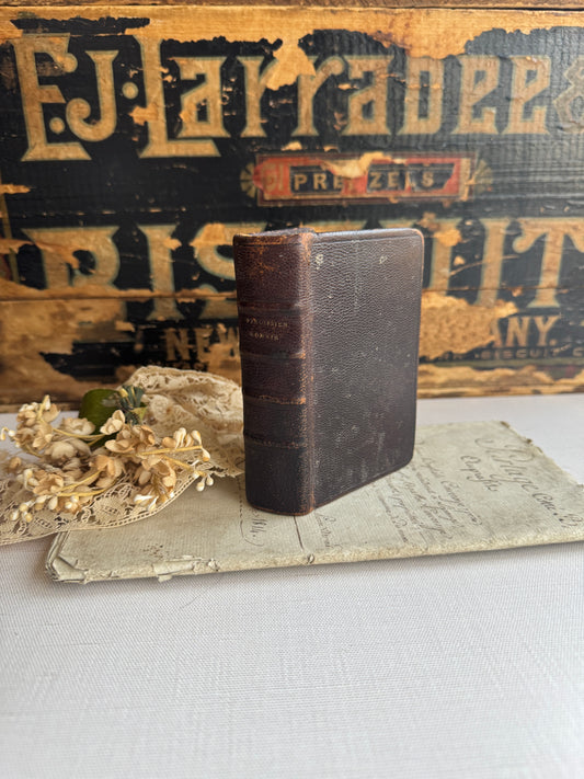 Antique 1877 French Catholic Prayer Book, Paroissien Romain, Leather-Bound Missal, Religious Devotional Book