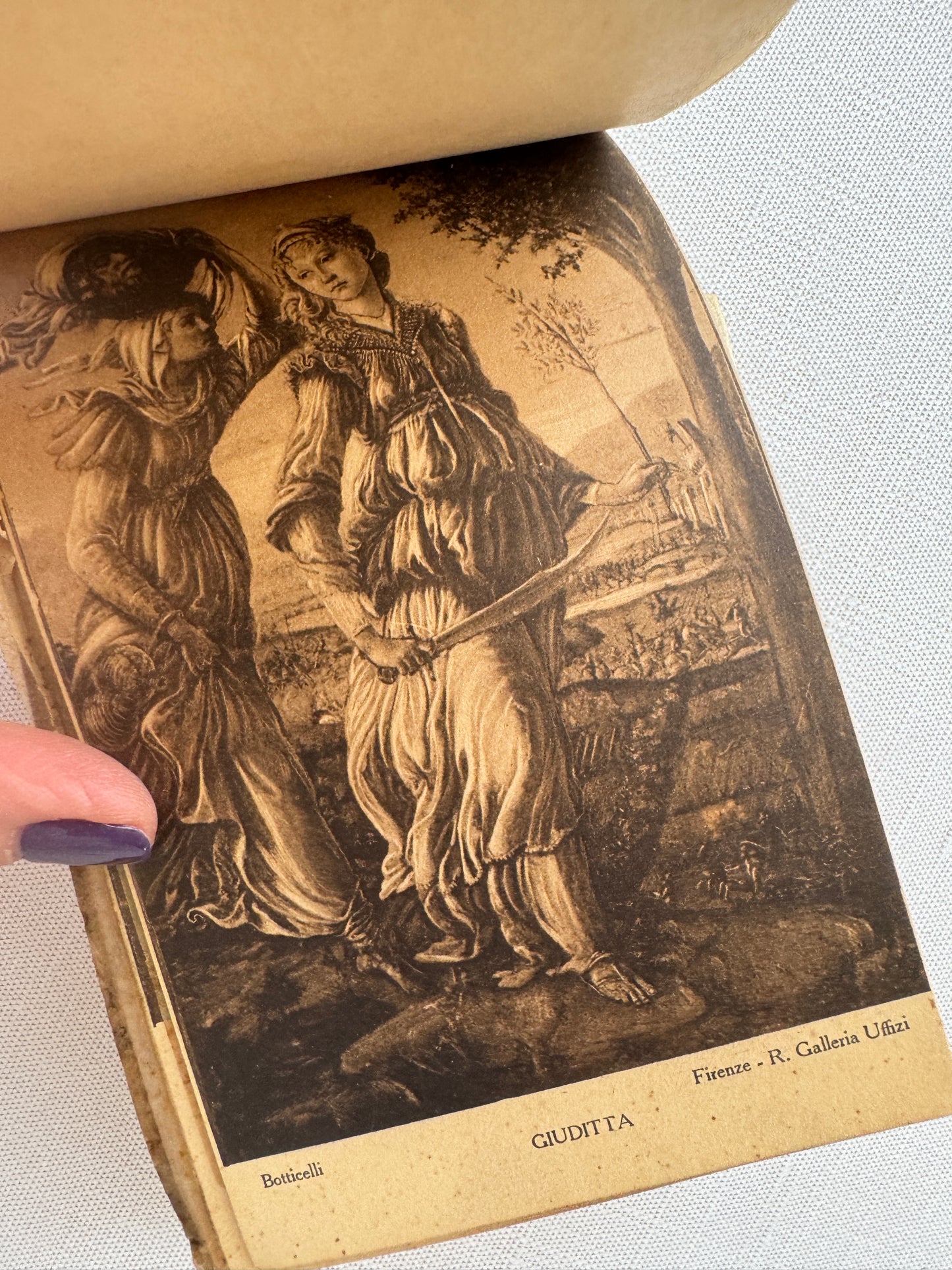 Antique Italian Art Book, Ricordo di Firenze Galleria Uffizi, Souvenir with Old Master Prints