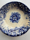 Set of 6 Antique Blue & White Transferware Dishes, Wildrose, Germany