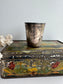 Antique French Silver Plated Baby Cup with Engraved Child and Monogram, Hallmarks