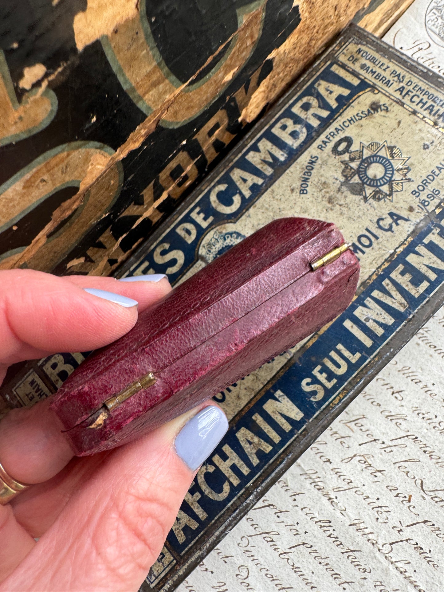 Antique French Meerschaum Pipe Case “Écume Véritable”