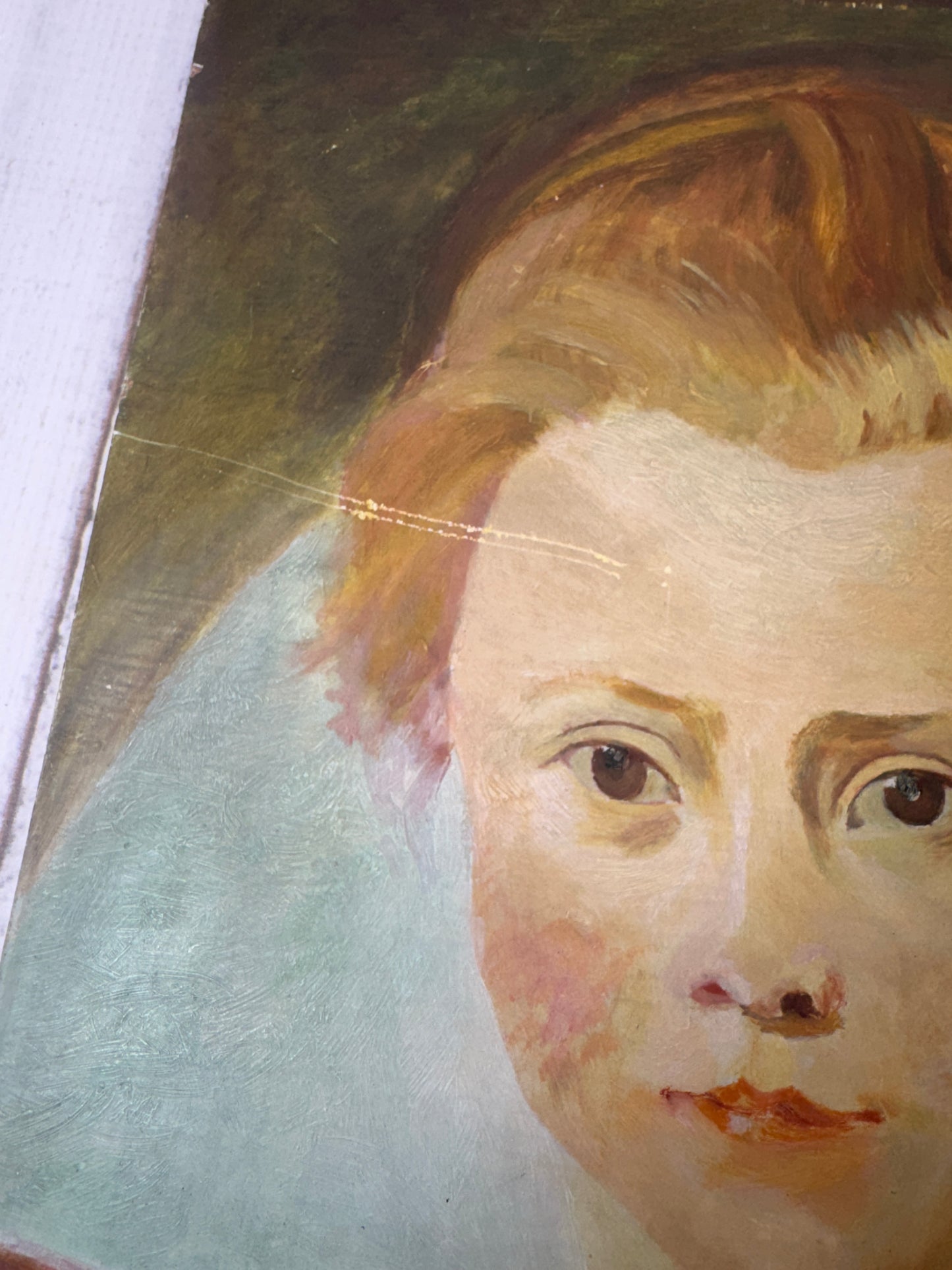 Vintage French Child Painting