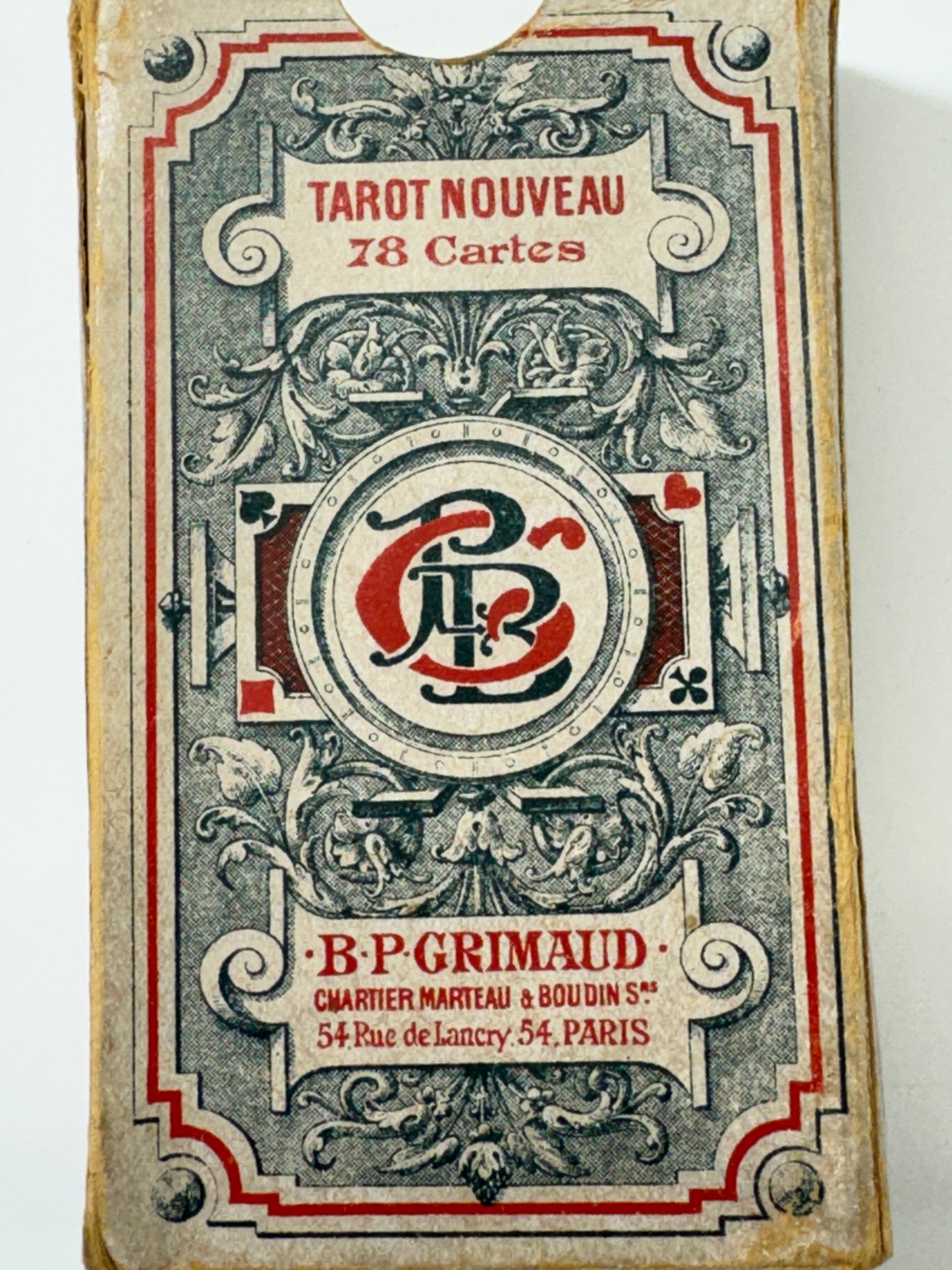 Vintage B.P. Grimaud Tarot Nouveau, Partial 69 Card French Deck with Original Box
