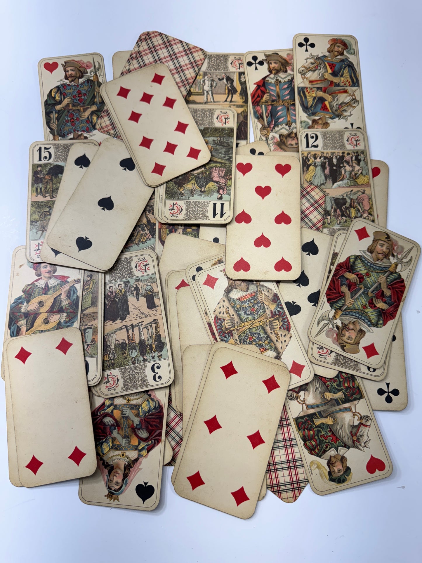 Vintage B.P. Grimaud Tarot Nouveau, Partial 69 Card French Deck with Original Box