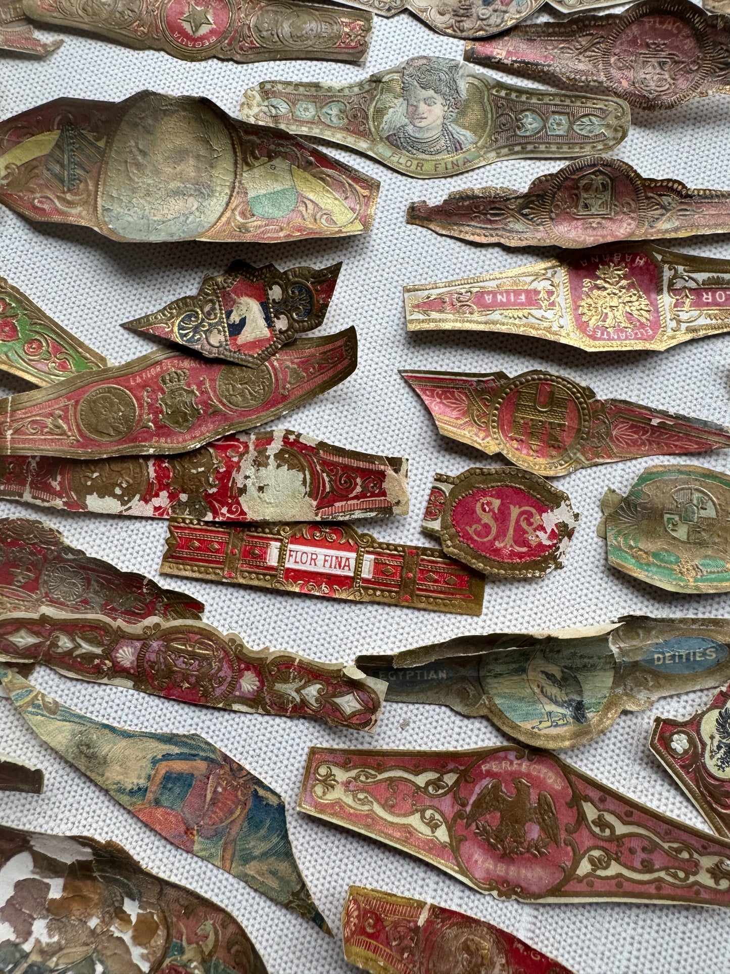 Lot of Antique European Cigar Bands 19th to Early 20th Century Paper Ephemera