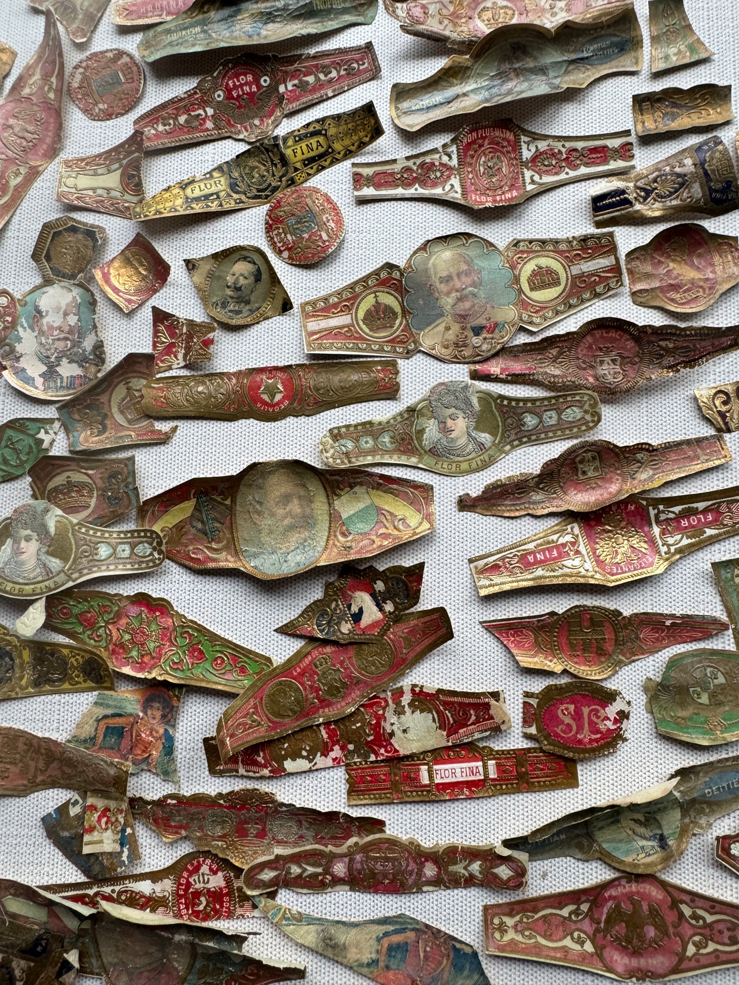 Lot of Antique European Cigar Bands 19th to Early 20th Century Paper Ephemera