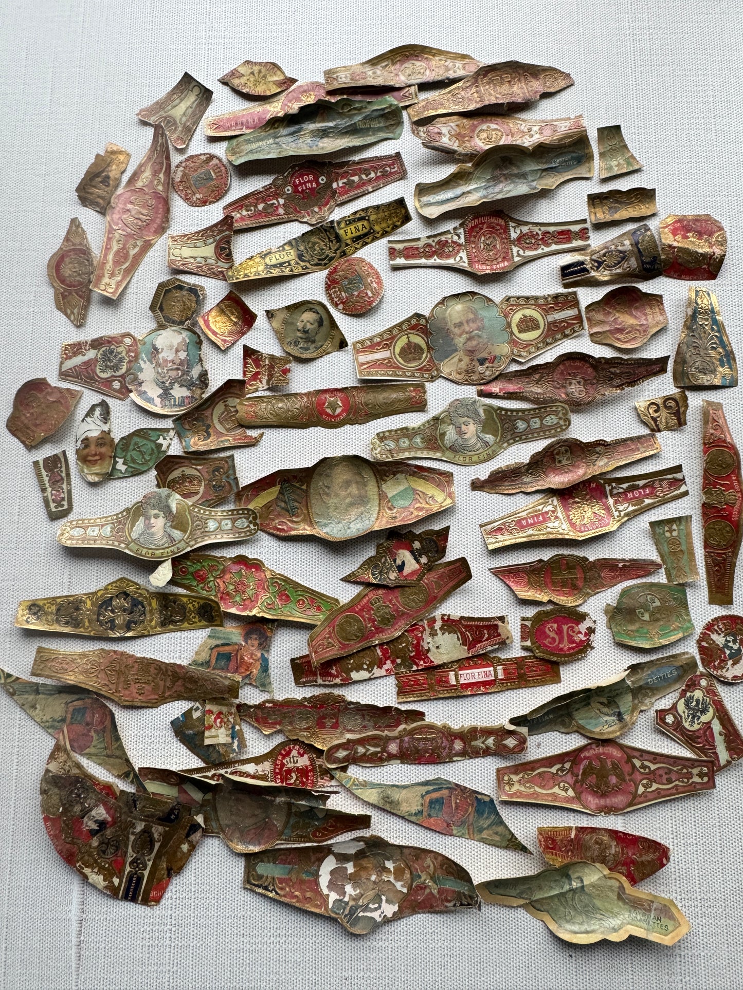 Lot of Antique European Cigar Bands 19th to Early 20th Century Paper Ephemera