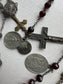 Antique French Rosary Lot with Crucifixes and Religious Medals