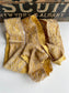 Handmade French Lace with Fabric Backing, Antique Trim, Yellow Gold