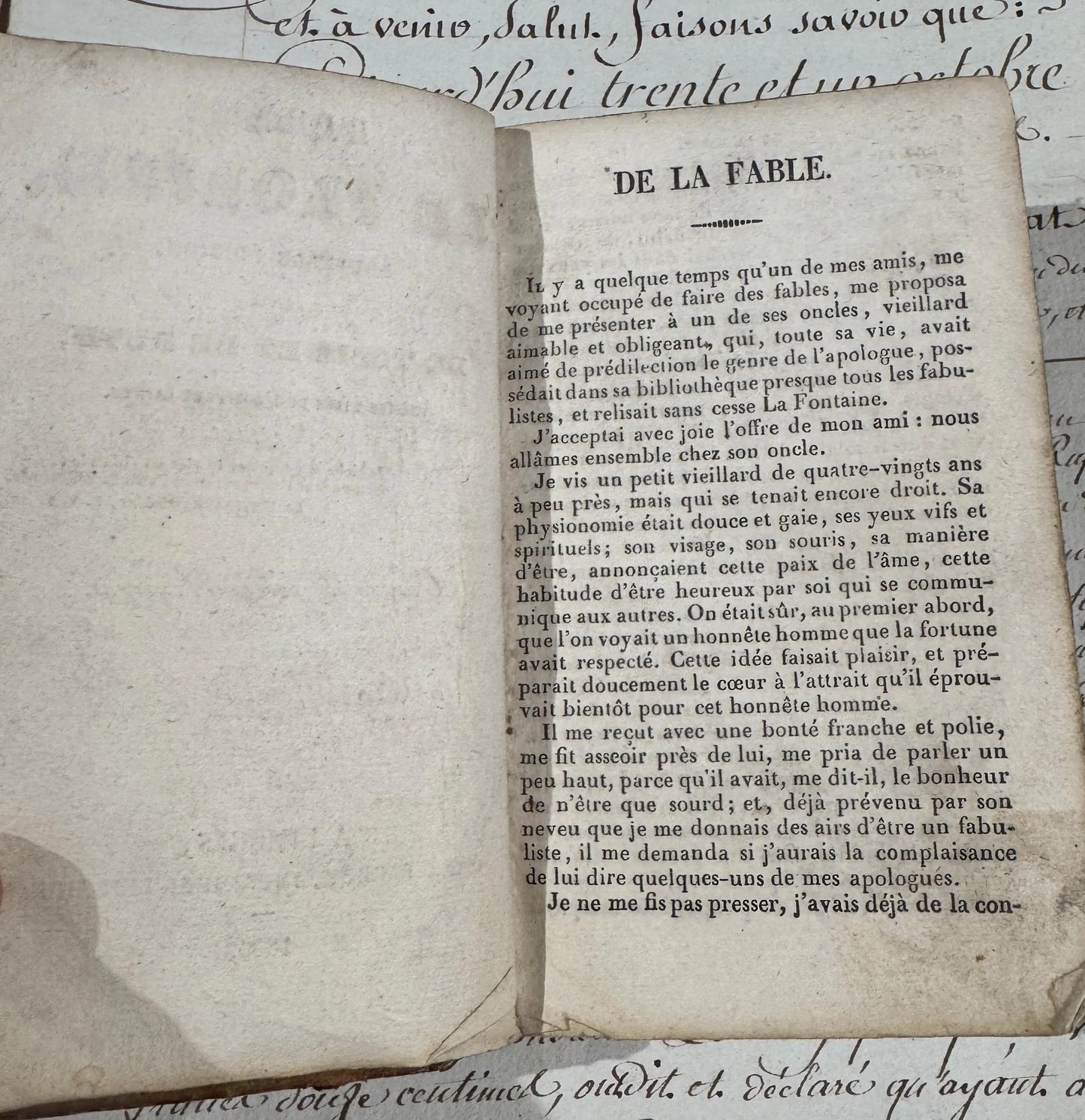 Antique 1836 Book, Fables de Florian with Biblical Poems, Rare French Book, Illustrated with Leather Cover