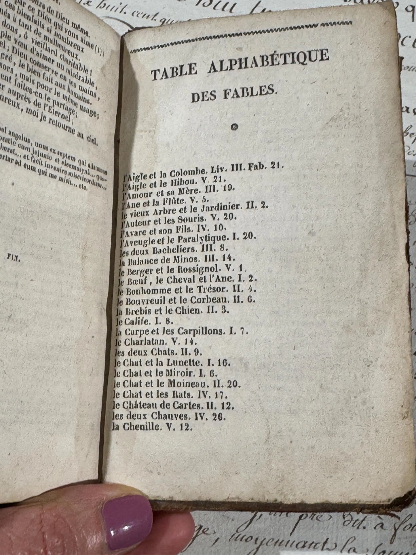 Antique 1836 Book, Fables de Florian with Biblical Poems, Rare French Book, Illustrated with Leather Cover