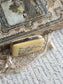 Antique French Coin Purse with Silver Inlay, Change Purse