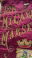 Antique 1899 Mi-Carême Marseille French Embroidered Silk Banner with Gold Metallic Thread